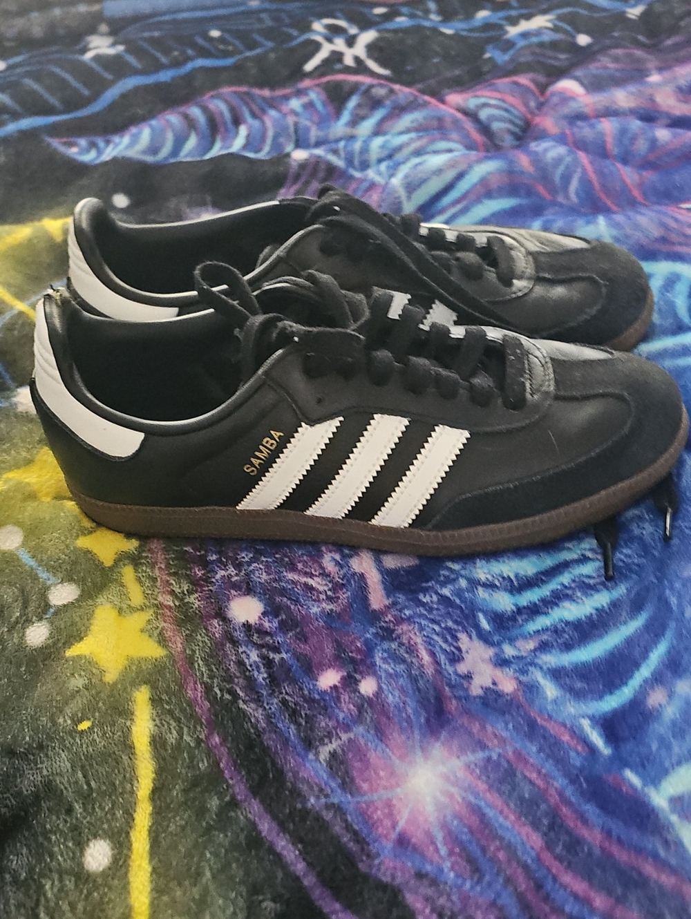 adidas Samba Leather Sneakers - Black/White